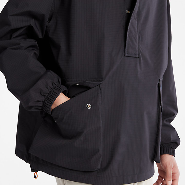 Stow-and-Go Anorak Jacket for Men in Black-