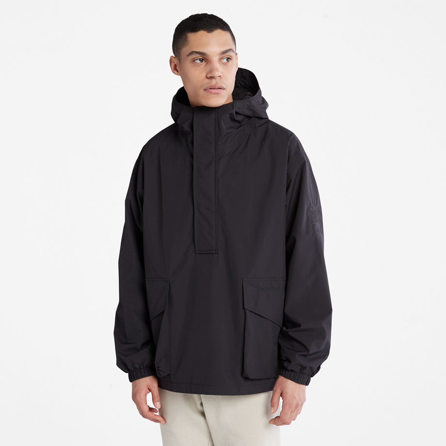 Timberland Stow-and-go Anorak Jacket For Men In Black Black, Size M