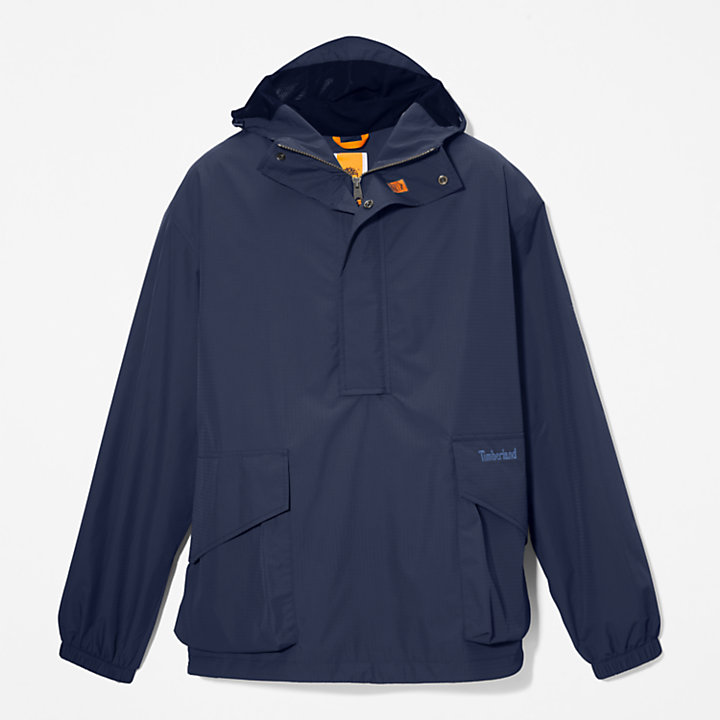 Stow-and-Go Anorak Jacket for Men in Navy-