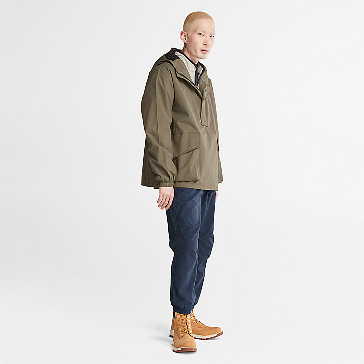 Stow-and-Go Anorak Jacket for Men in Dark Green
