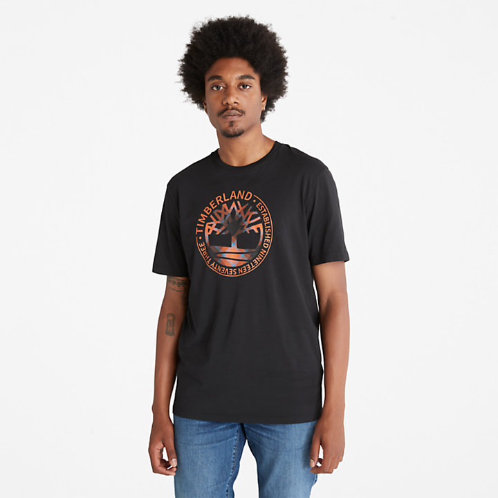 T-shirt à logo Little Cold River pour homme en noir-