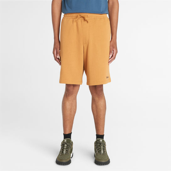 Pantalones cortos de chándal tipo cargo con reverso cepillado para hombre en amarillo oscuro | Timberland
