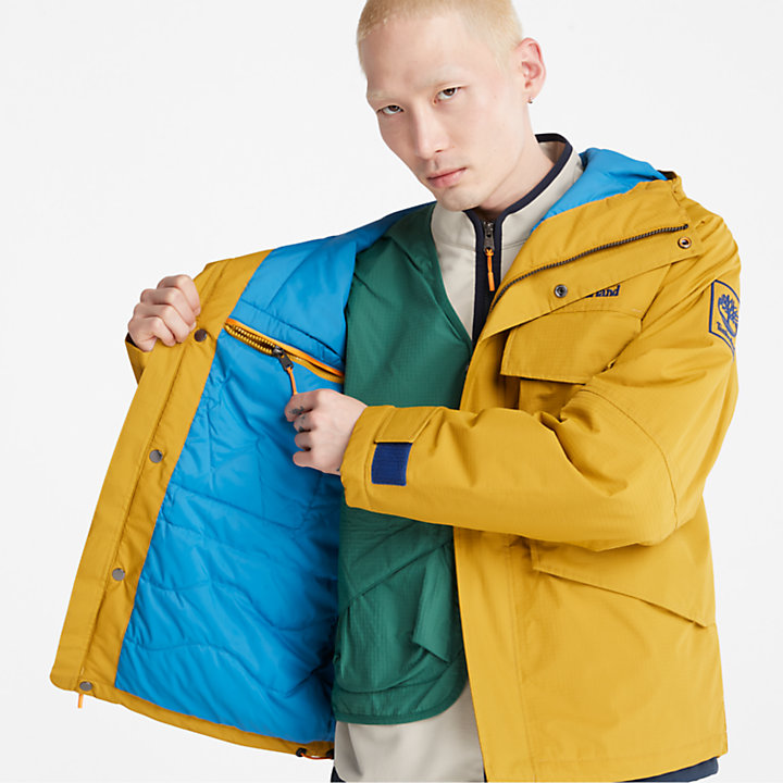 Outdoor Mountain Town Insulated Jacket for Men in Yellow-