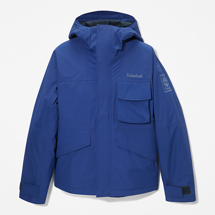 Outdoor Mountain Town Insulated Jacket for Men in Blue-