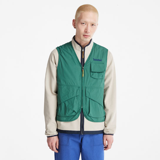 Outdoor Stow-and-Go Utility Gilet for Men in Green | Timberland
