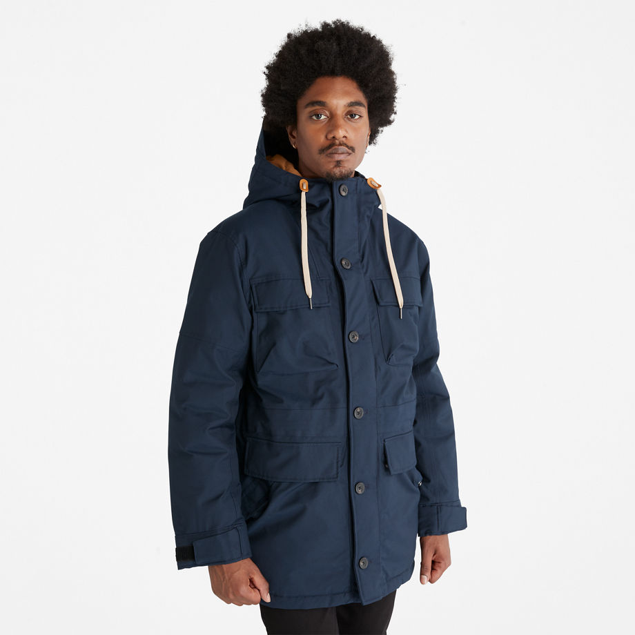Timberland Expedition Field Parka For Men In Navy Dark Blue