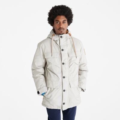 Timberland Expedition Field Parka For Men In Beige Light Grey