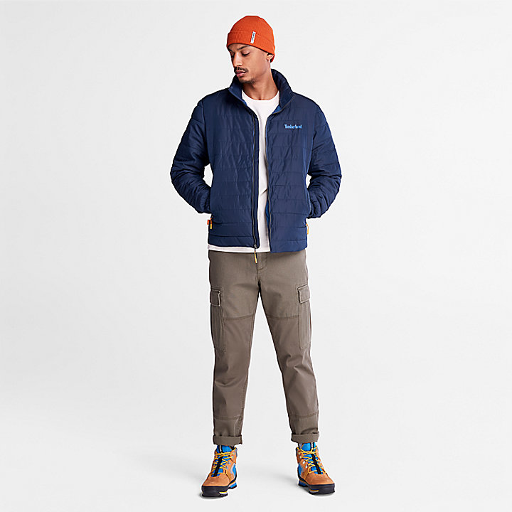 Axis Peak Quilted Jacket for Men in Navy