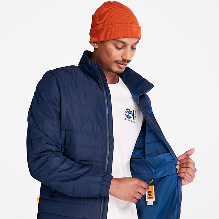 Axis Peak Quilted Jacket for Men in Navy-