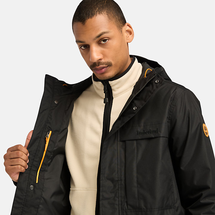 Benton Water-Resistant Shell Jacket for Men in Black-