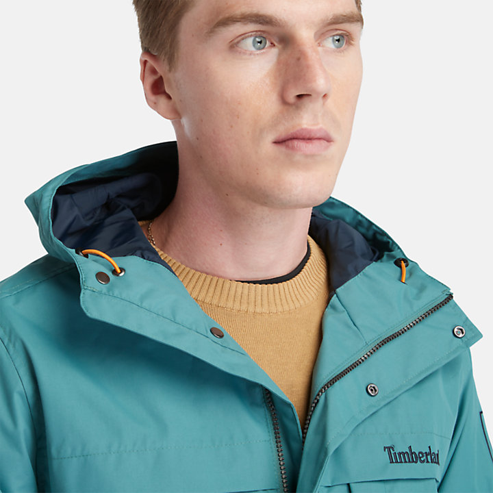Benton Water-Resistant Shell Jacket for Men in Teal-