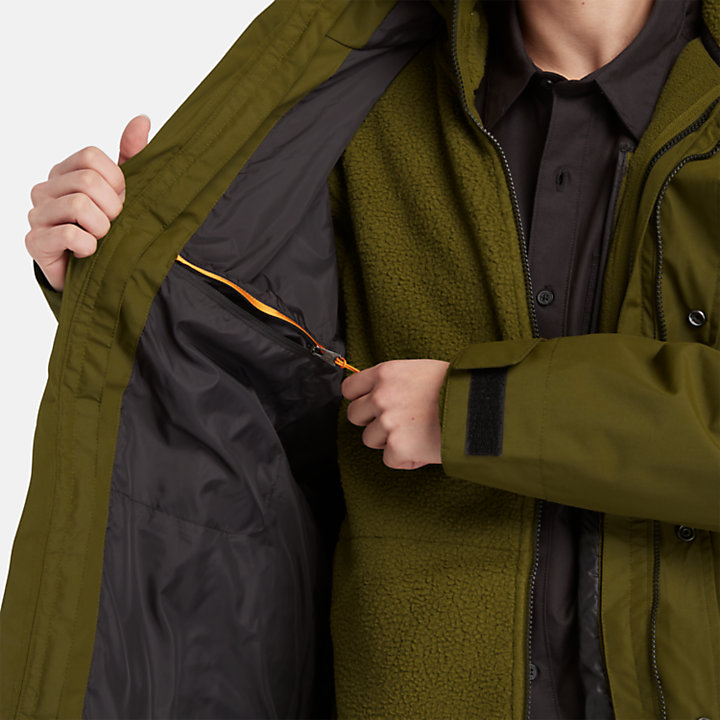 Benton Waterproof 3-in-1 Jacket for Men in Green-