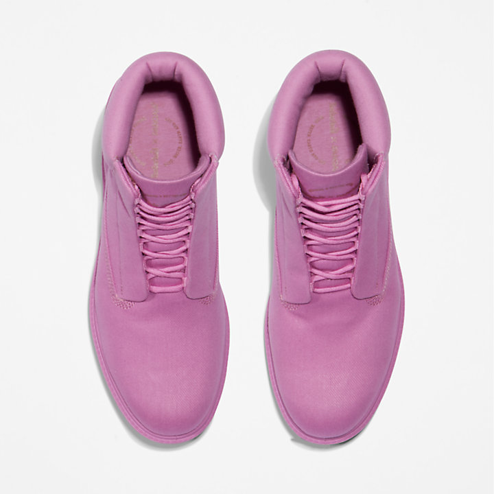 Timberland x Pangaia Premium Fabric 6-Inch Boot voor heren in roze-