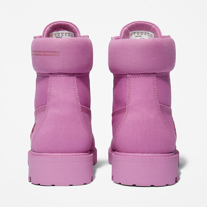 Timberland x Pangaia Premium Fabric 6-Inch Boot voor heren in roze-