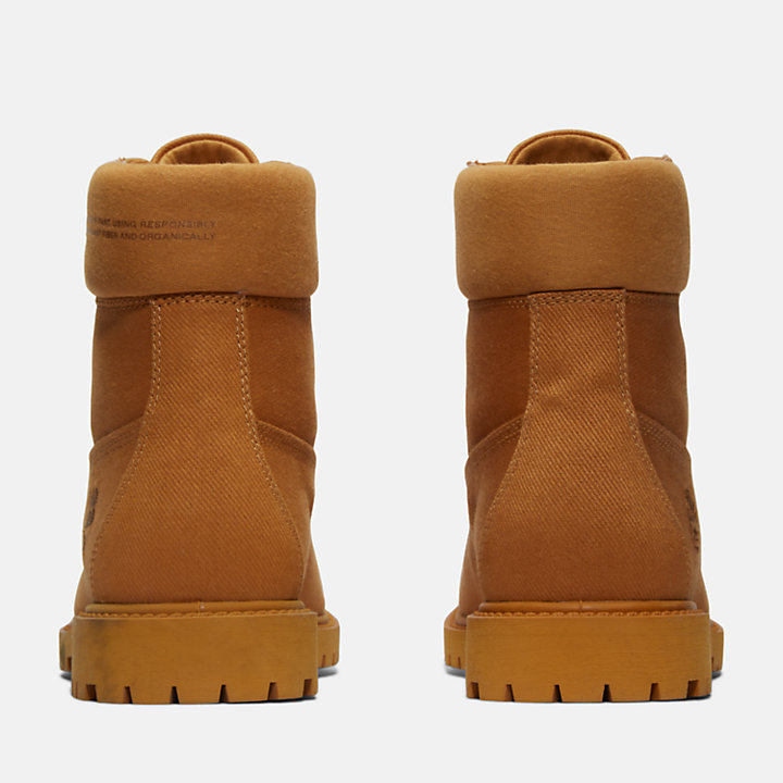 Timberland x Pangaia Premium Fabric 6-Inch Boot voor dames in geel-