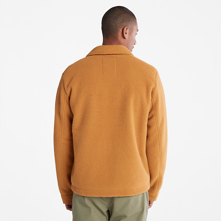 Fleece Overshirt for Men in Yellow-