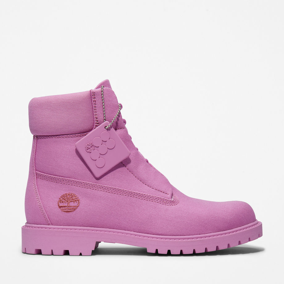 Timberland X Pangaia Premium Fabric 6-inch Boot For Women In Pink Pink, Size 5.5