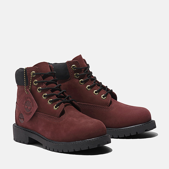 Timberland® Premium 6 Inch Boot for Youth in Burgundy