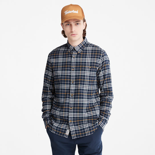 Tartan Shirt with SolucellAir™ Technology for Men in Navy | Timberland