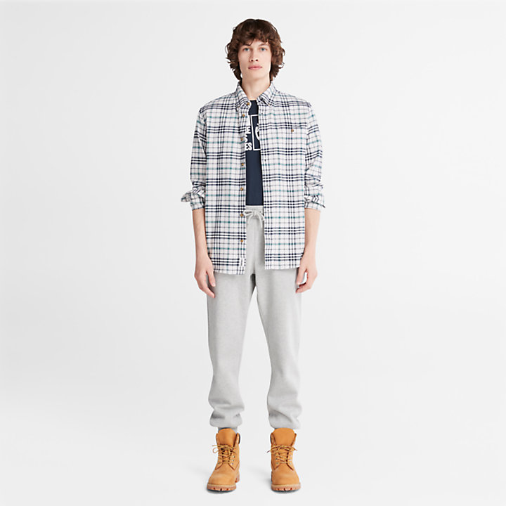 Tartan Shirt with SolucellAir™ Technology for Men in White-