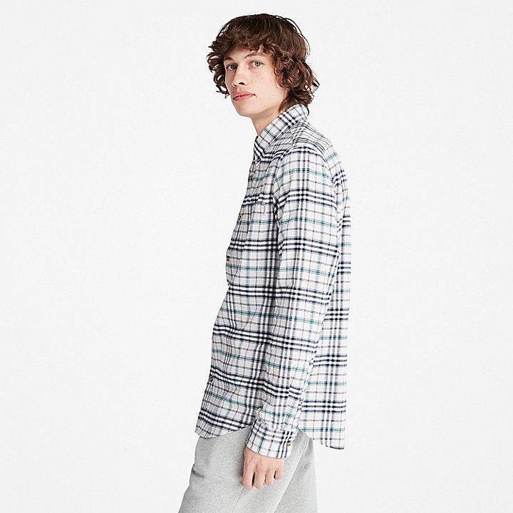 Tartan Shirt with SolucellAir™ Technology for Men in White