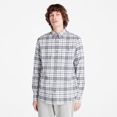Timberland Tartan Shirt With Solucellair Technology For Men In White White