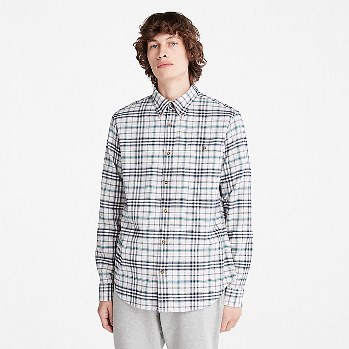 Tartan Shirt with SolucellAir™ Technology for Men in White