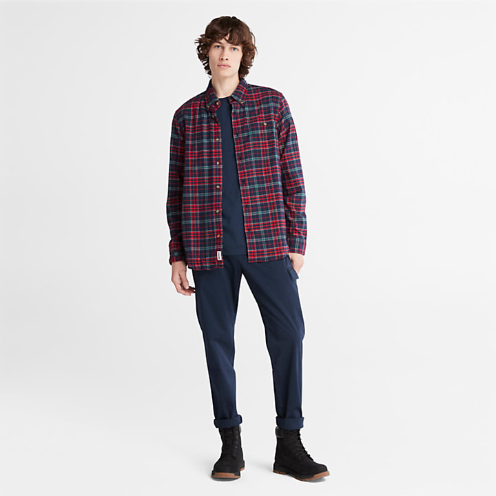 Tartan Shirt with SolucellAir™ Technology for Men in Red-