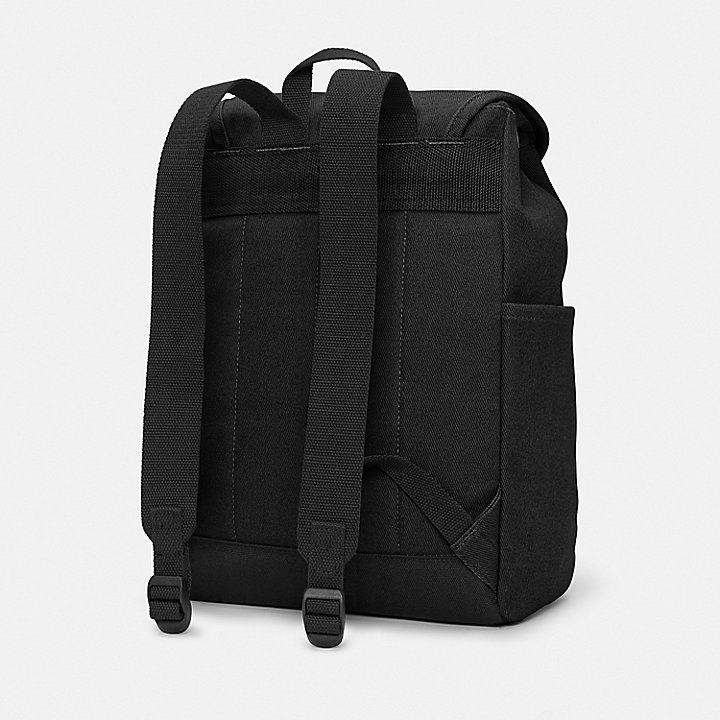 Canvas and Leather Backpack for Women in Black