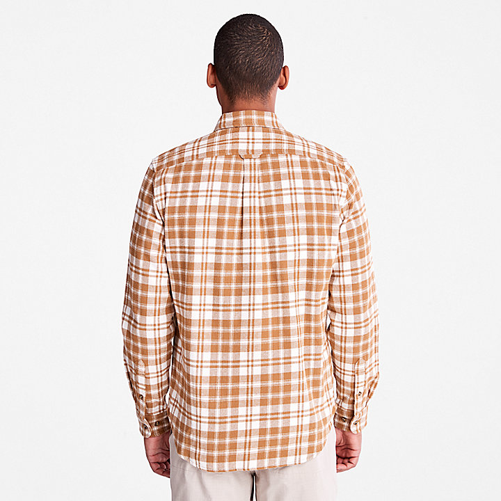 Flannel Checked Shirt for Men in Brown