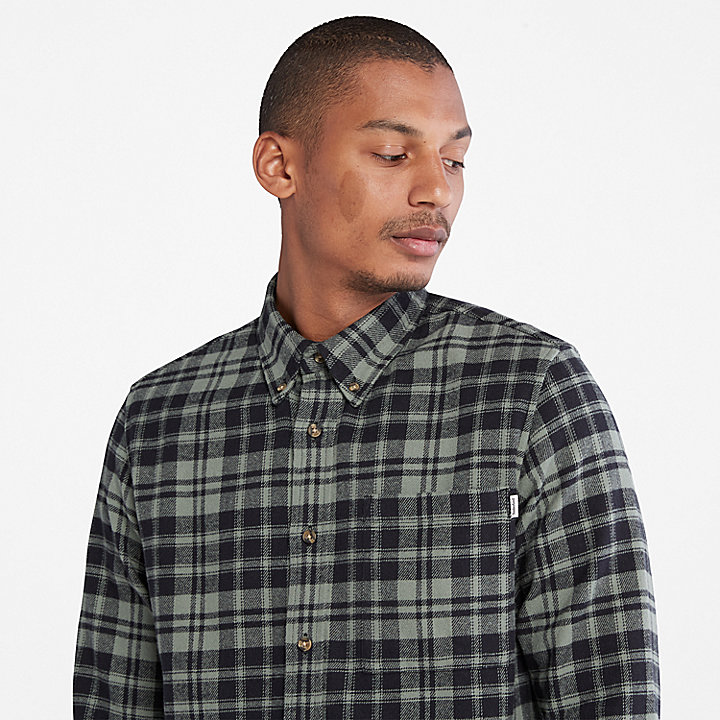 Flannel Checked Shirt for Men in Green