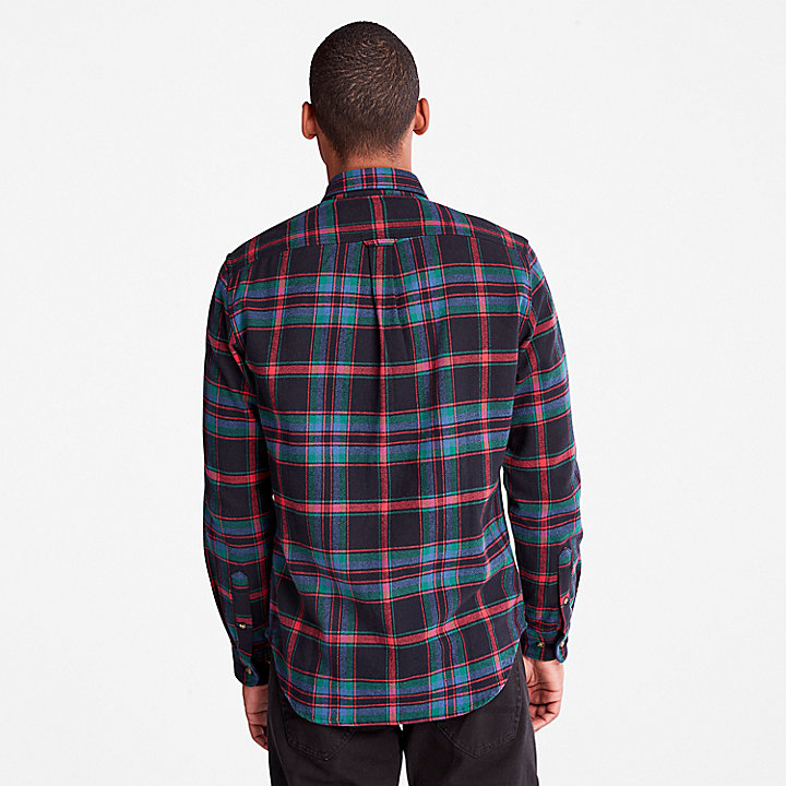 Heavy Flannel Check Shirt for Men in Red