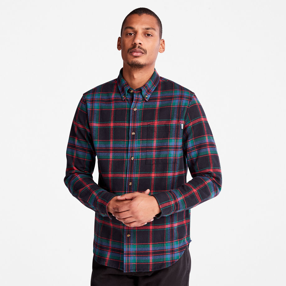 Timberland Heavy Flannel Check Shirt For Men In Red Red, Size XL