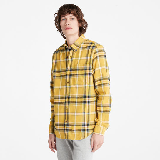 Chemise à carreaux épaisse en flanelle pour homme en jaune | Timberland
