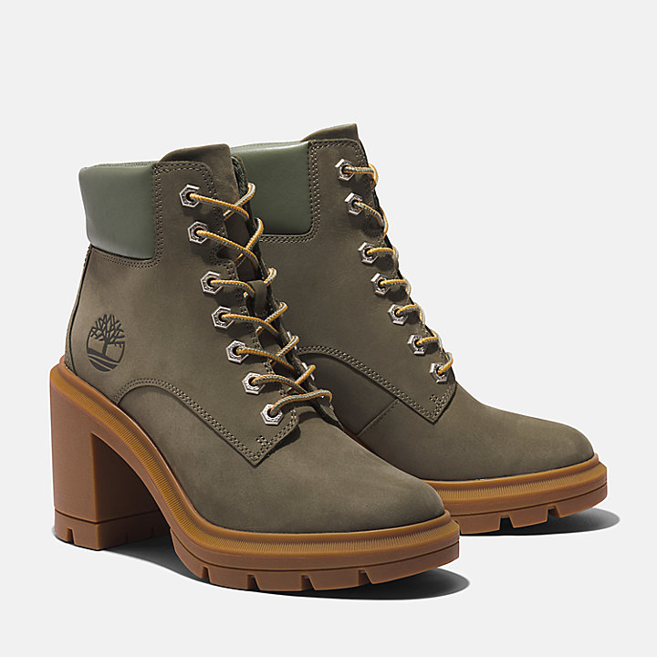 Allington Height Lace-Up Boot for Women in Dark Green