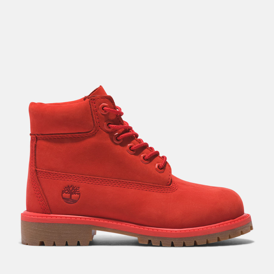 Timberland 50th Edition Premium 6-inch Waterproof Boot For Youth In Red Red Kids, Size 13.5