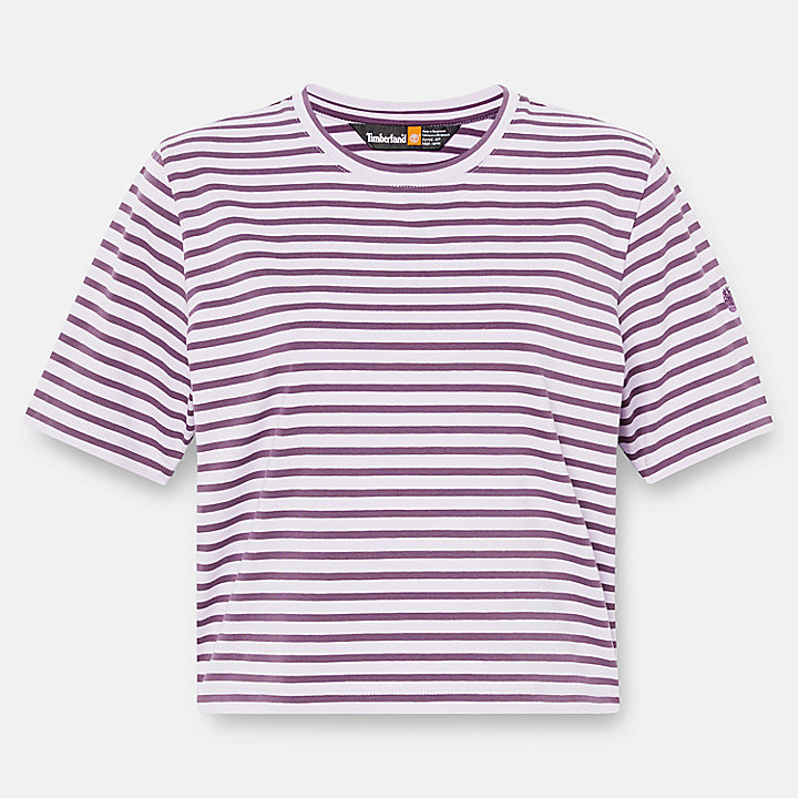 T-shirt Stripe Baby para Mulher em roxo