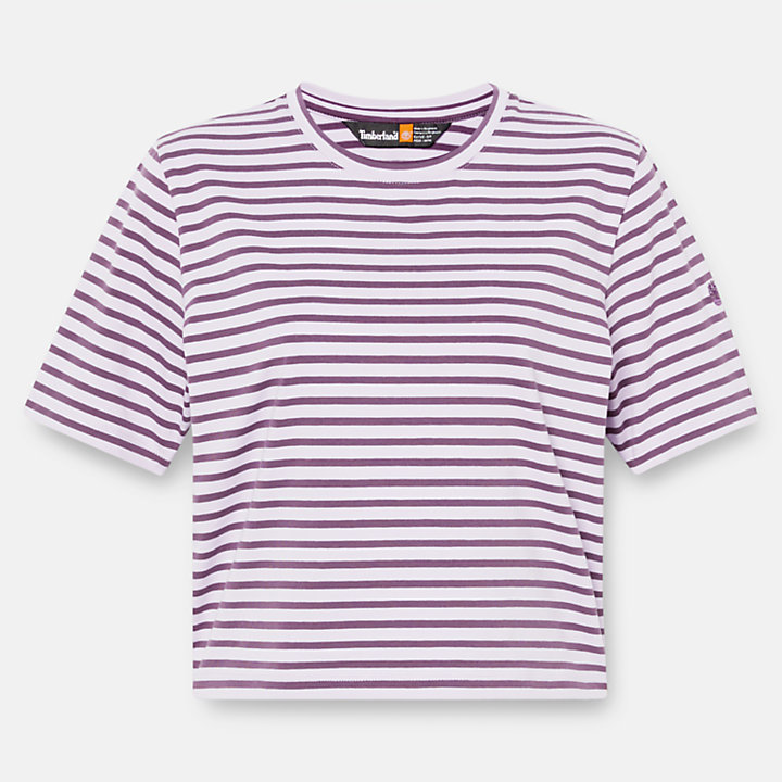 T-shirt Baby à rayures pour femme en violet-