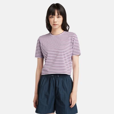 Stripe Baby T-Shirt mit Logo für Damen in Violett | Timberland