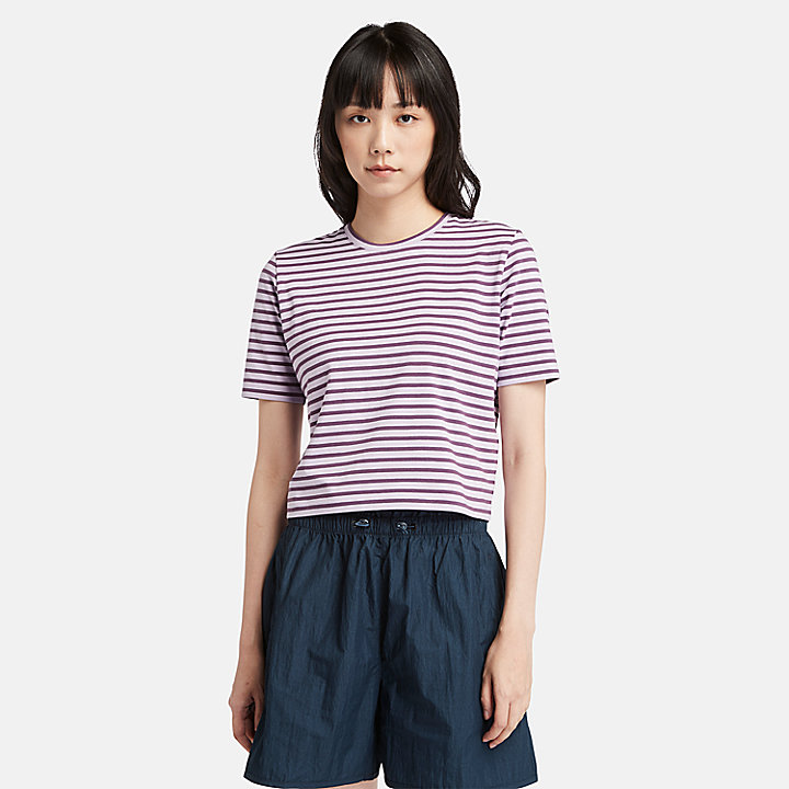 Stripe Baby T-Shirt for Women in Purple