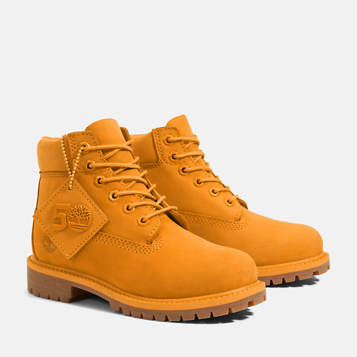 Timberland® 50th Edition Premium 6-Inch Waterproof Boot for Youth in Orange-