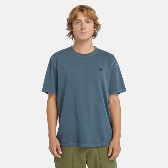 T-shirt Garment-Dyed da Uomo in blu marino | Timberland