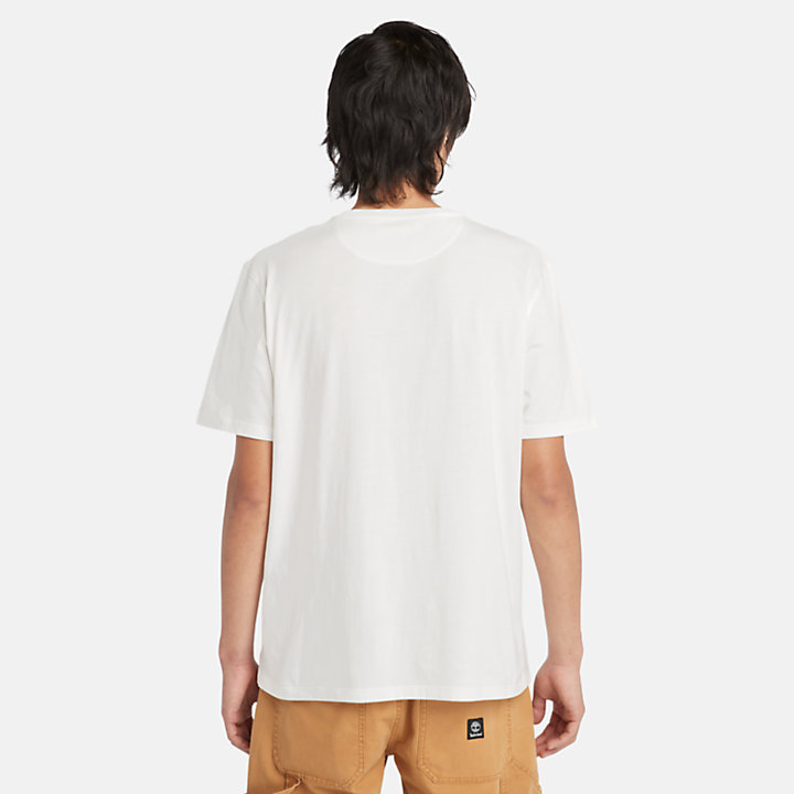 T-shirt da Uomo in tessuto in bianco-