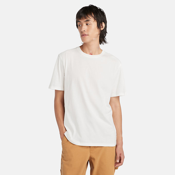 T-shirt para Homem em tecido em branco-
