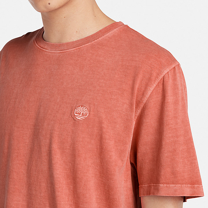 Garment-dyed T-Shirt for Men in Light Orange