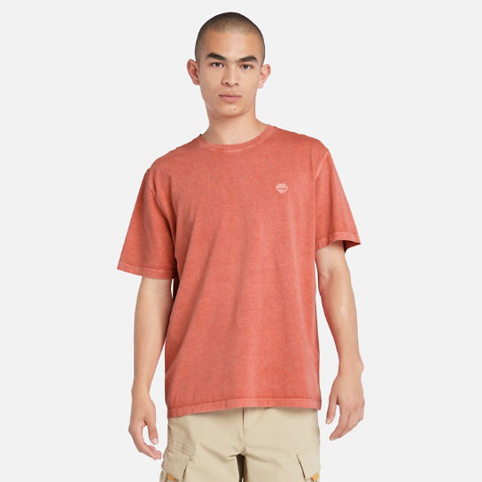 Camiseta teñida en prenda para hombre en naranja claro | Timberland