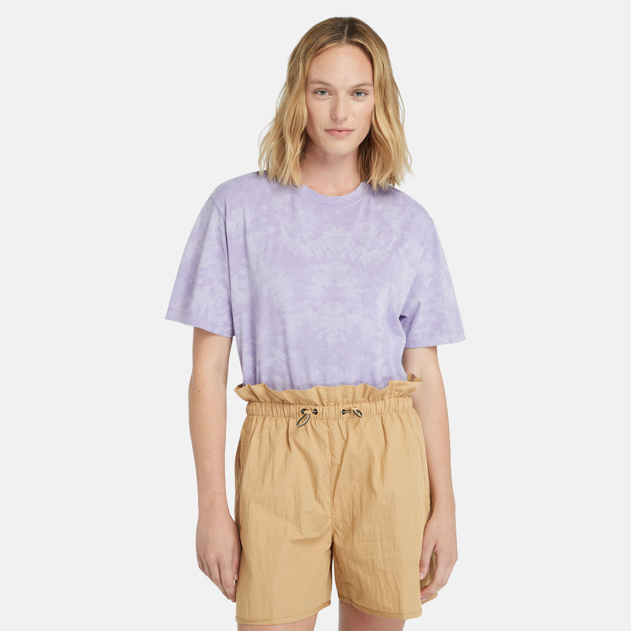 Timberland Camiseta Con Estampado Tie-dye Para Mujer En Morado Morado