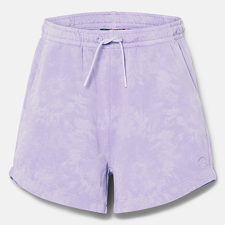 Short de survêtement tie & dye saisonnier pour femme en violet