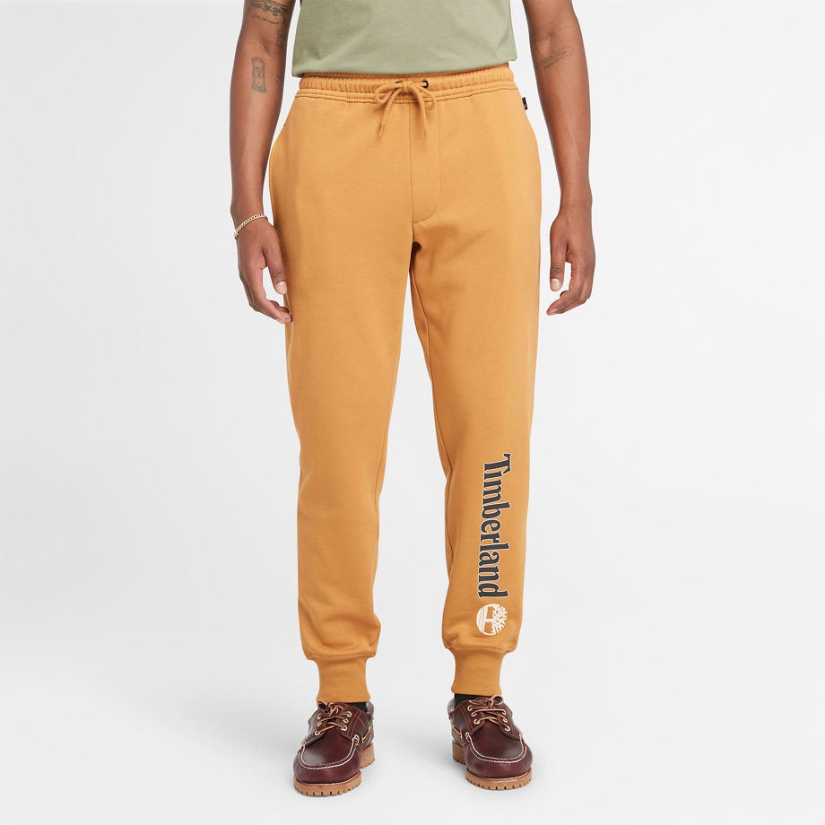 Timberland Logo Sweatpants For Men In Dark Yellow Yellow