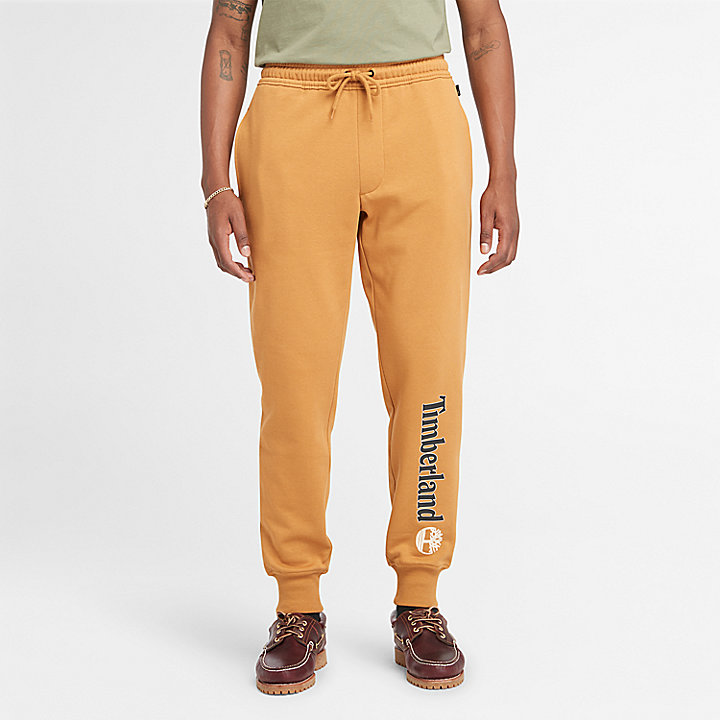 Pantalon de survêtement à logo pour homme en jaune foncé